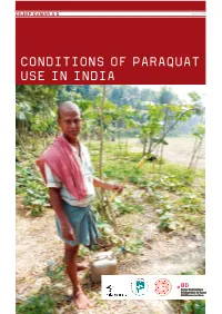 Conditions of Paraquat Use in India Contacts