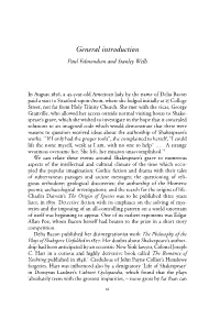 General Introduction Paul Edmondson and Stanley Wells