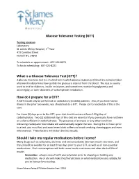 (GTT) What Is a Glucose Tolerance Test