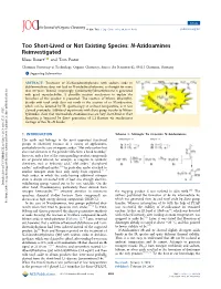 Too Short-Lived Or Not Existing Species: N-Azidoamines
