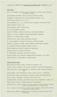 Final List of Signers of the Declaration of Atlantic Unity, September 29, 195^