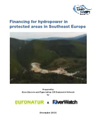 Financing for Hydropower in Protected Areas in Southeast Europe