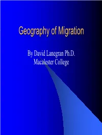 Geography of Migration