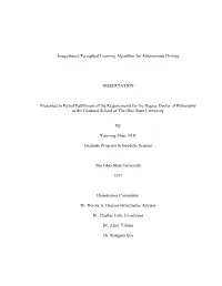 Image-Based Perceptual Learning Algorithm for Autonomous Driving
