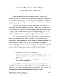 Measurement Bias: the Value of a Second Opinion