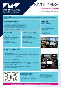 SIMULCRISE Technological Platform Crisis Management Simulator