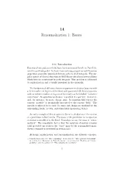 14 Renormalization 1: Basics