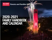 2020-2021 Family Handbook and Calendar Welcome to the Wolfpack