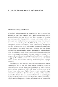 4 the Licit and Illicit Nature of Mass Digitization