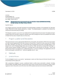 Biological Resources Report