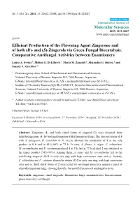 Efficient Production of the Flavoring Agent Zingerone and of Both (R)- and (S)-Zingerols Via Green Fungal Biocatalysis