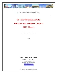Introduction to Direct Current (DC) Theory