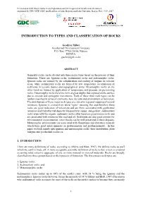Introduction to Types and Classification of Rocks