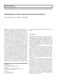 Misleading Stars: What Cannot Be Measured in the Internet?