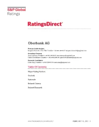 Rating Reports