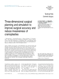 Three-Dimensional Surgical Planning and Simulation to Improve Surgical