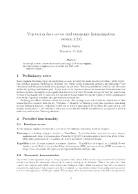 Vegetation Data Access and Taxonomic Harmonization Version 0.8.6