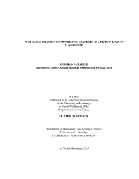 WEB-BASED DRAWING SOFTWARE for GRAPHS in 3D and TWO LAYOUT ALGORITHMS FARSHAD BARAHIMI Bachelor of Science, Shahid Bahonar Unive
