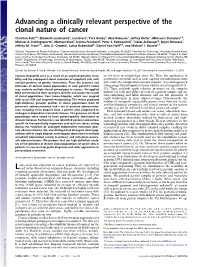 Advancing a Clinically Relevant Perspective of the Clonal Nature of Cancer