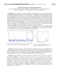 Boron and Oxygen in Cometary Particles: O. J