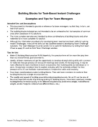 Building Blocks for Task-Based Instant Challenges Examples and Tips For