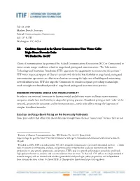 Conditions Imposed in the Charter Communications-Time Warner Cable- Bright House Networks Order WC Docket No