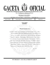 Gaceta Oficial Órgano Del Gobierno Del Estado De Veracruz De Ignacio De La Llave D Irectora General De La Editora De Gobierno Elvira Valentina Arteaga Vega
