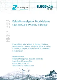 Reliability Analysis of Flood Defence Structures and Systems in Europe