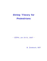 String Theory for Pedestrians