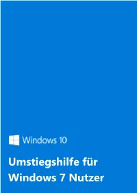 Umstiegshilfe Für Windows 7 Nutzer