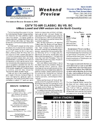 Weekend Preview