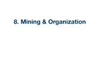 Advanced Topics in Information Retrieval / Mining & Organization 2 Outline