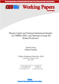 Cesifo Working Paper No. 4790 Category 2: Public Choice May 2014