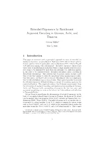 Extended Exponence by Enrichment: Argument Encoding in German, Archi, and Timucua