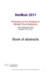 Netmob 2011 Book of Abstracts