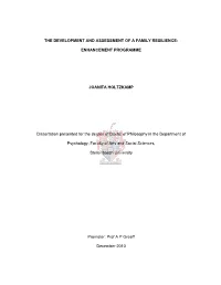 The Development and Assessment of a Family Resilience