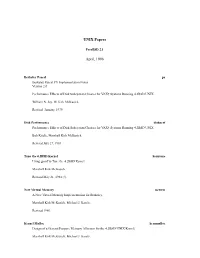UNIX Papers April, 1996