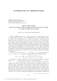 Zeta-Functions Associated with Quadratic Forms in Adolf Hurwitz's Estate