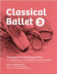 Classical Ballet Classwork & Teaching Suggestions