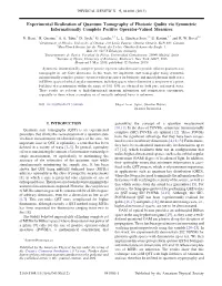 Experimental Realization of Quantum Tomography of Photonic Qudits Via Symmetric Informationally Complete Positive Operator-Valued Measures