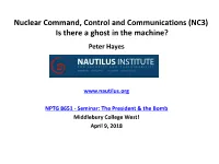 (NC3) Is There a Ghost in the Machine? Peter Hayes