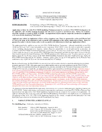 2012 Qschool Application