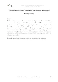 Armed Forces As an Element of National Power, and Compulsory Military Service