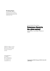 Deterrence Theory in the Cyber-Century Lessons from a State-Of-The-Art Literature Review