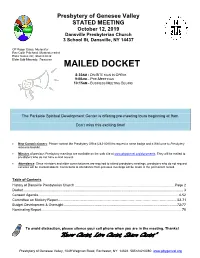 Mailed Docket