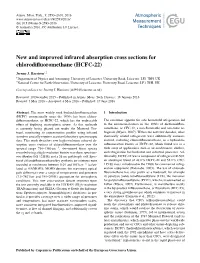 New and Improved Infrared Absorption Cross Sections for Chlorodiﬂuoromethane (HCFC-22)