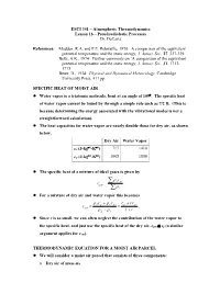 Pseudoadiabatic Processes Dr