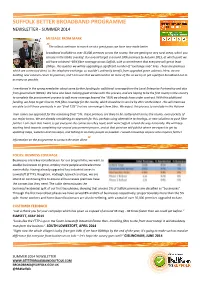 Suffolk Better Broadband Programme Newsletter - Summer 2014