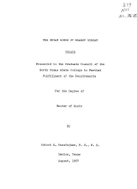 THE ORGAN WORKS of HEALEY WILLAN THESIS Presented to The