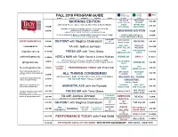 TROY PUBLIC RADIO PROGRAM FALL 2018.Xlsx